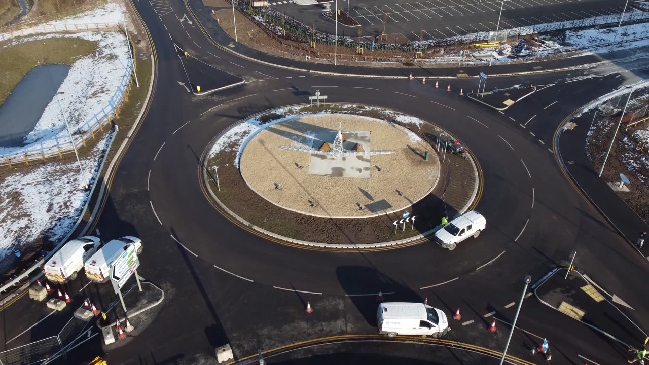 Spitfire Sculpture Etruria Valley Link Road