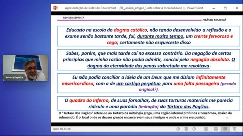 #202 REVISTA ESPÍRITA- "CARTA SOBRE A INCREDULIDADE - I", com Otávio Mandrá