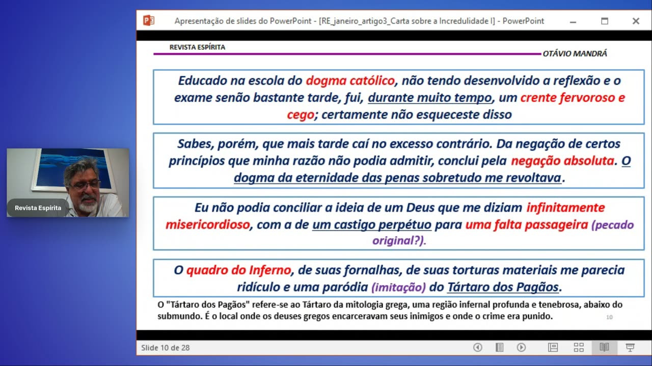 #202 REVISTA ESPÍRITA- "CARTA SOBRE A INCREDULIDADE - I", com Otávio Mandrá