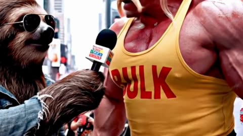 HULK HOGAN STREET INTERVIEW NYC . THIS GUY IS CRAZY! CHECK IT OUT!