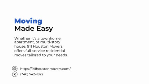 Residential Moving Services in Houston – 911 Houston Movers
