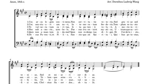 Traditional: Cor, arca legem continens (arrangement)