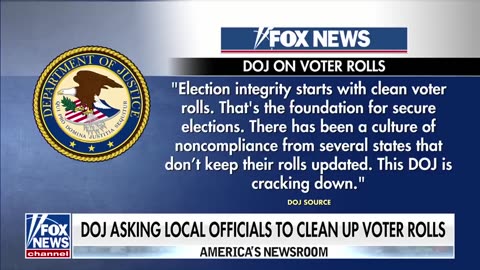 Department of Justice launches voter roll investigation NATIONwide..