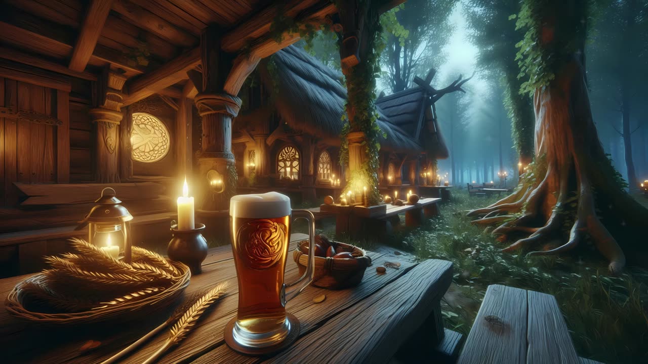 Celtic Forest Tavern | Magical Retreat in the Woods | Relaxing Celtic Fantasy Music