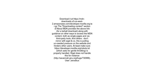 How do I download MDN JavaScript documentation for offline use
