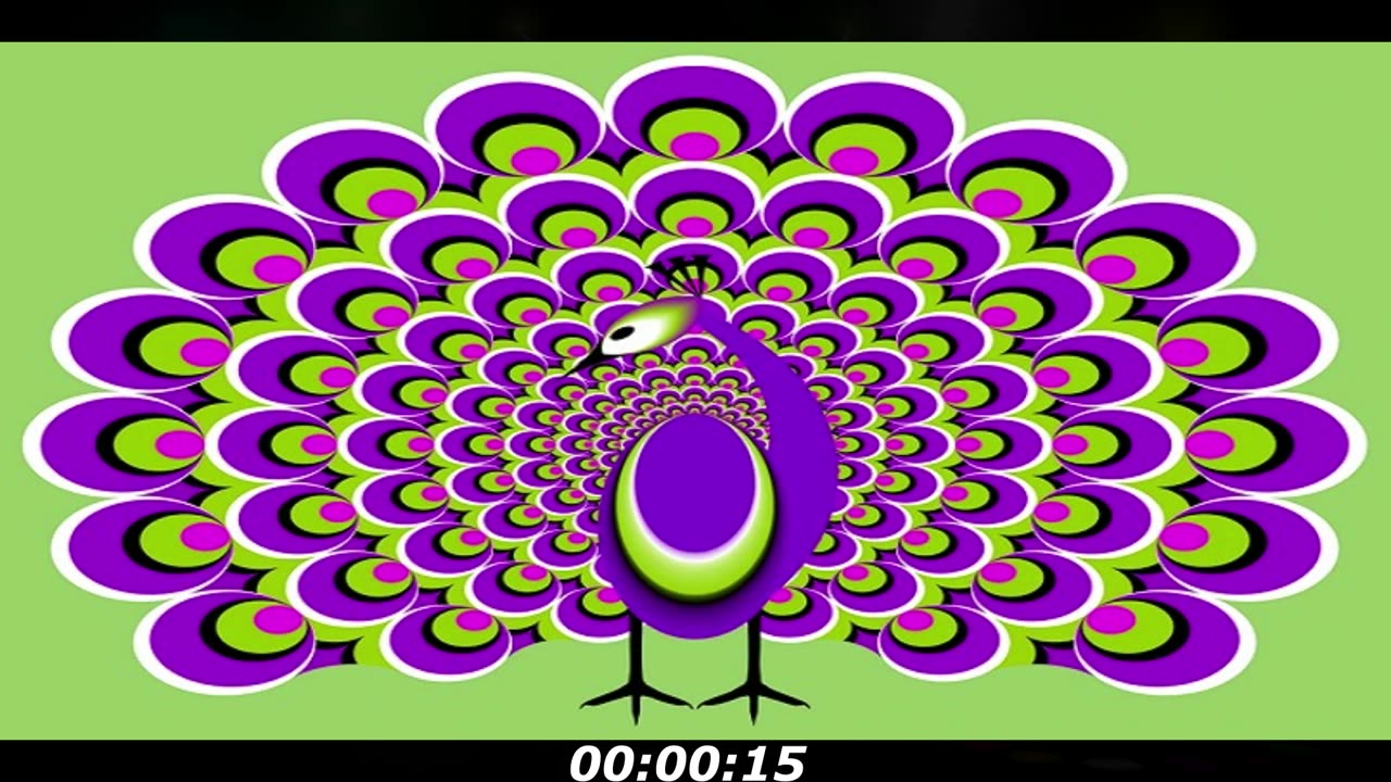 Optical illusion puzzle: Do you noticed the peacock is somewhat growing?