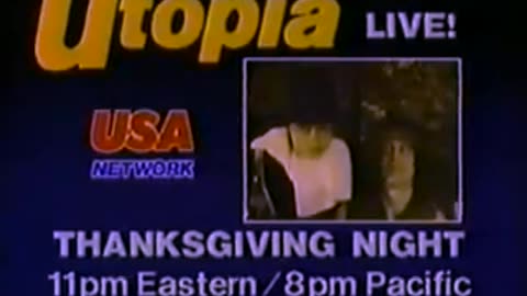 November 19, 1982 - USA Network Promo for Todd Rundgren & Utopia Concert