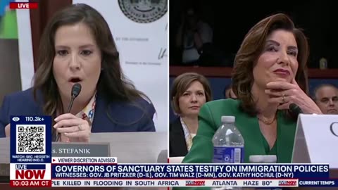 Governor Hochul squirms in her seat as she listens to brutaI crimes committed