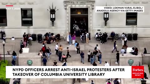 NYPD arrests anti-Israel agitators after they tried to take over the Columbia University library.