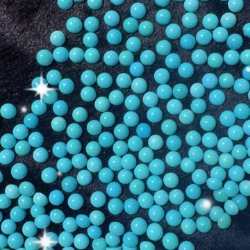 20250806-3 Natural Turquoise Sterling Treatment Round Beads Embrace Green Rhyme and Streamer