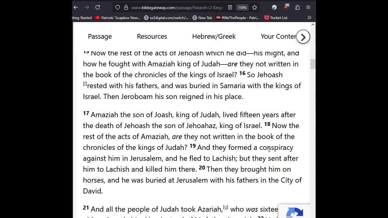 Journey Through The Bible - 2 Kings 14 - 15 - 14 Redo - Beginning Of The End Of Israel 09072025