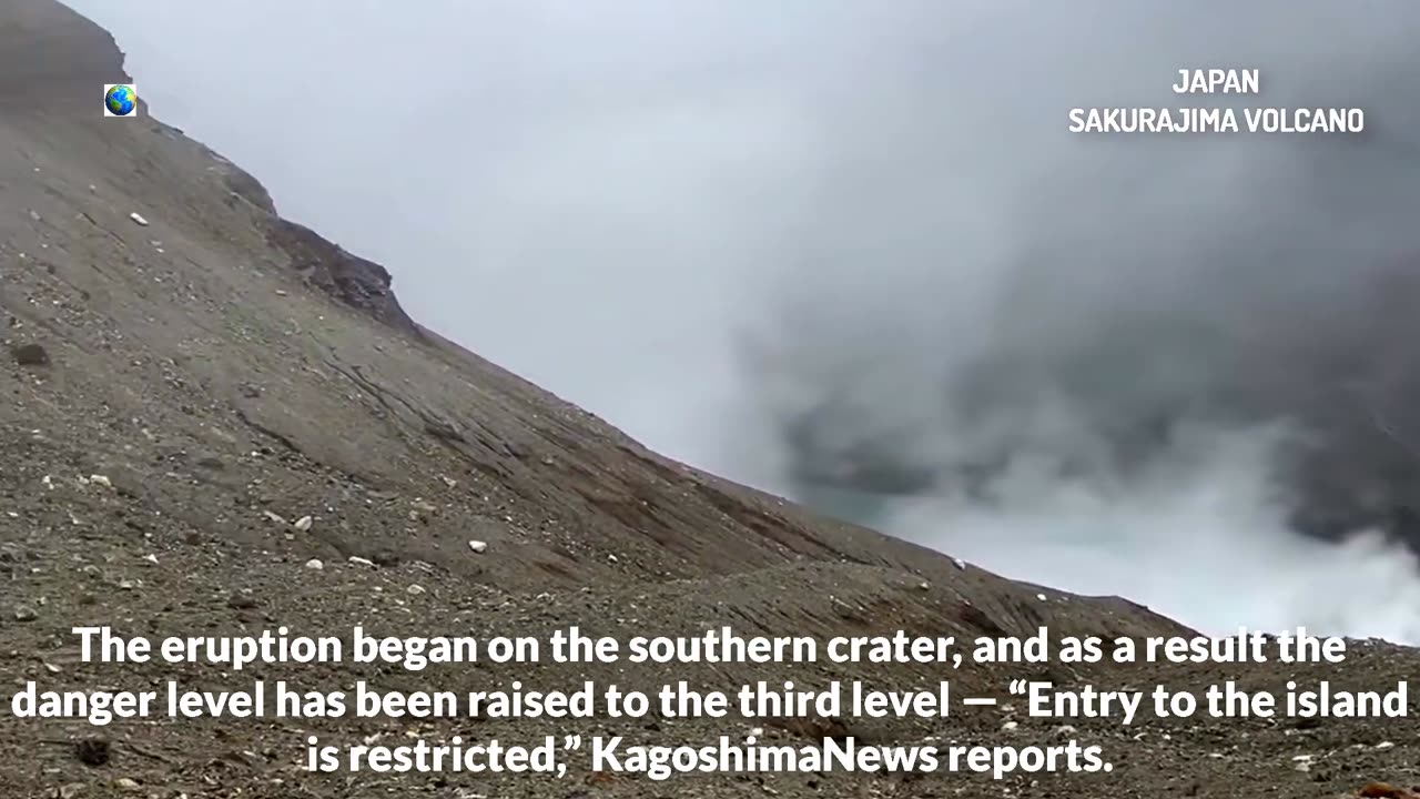 Une éruption volcanique grandiose a commencé au Japon🌋🌋🌋