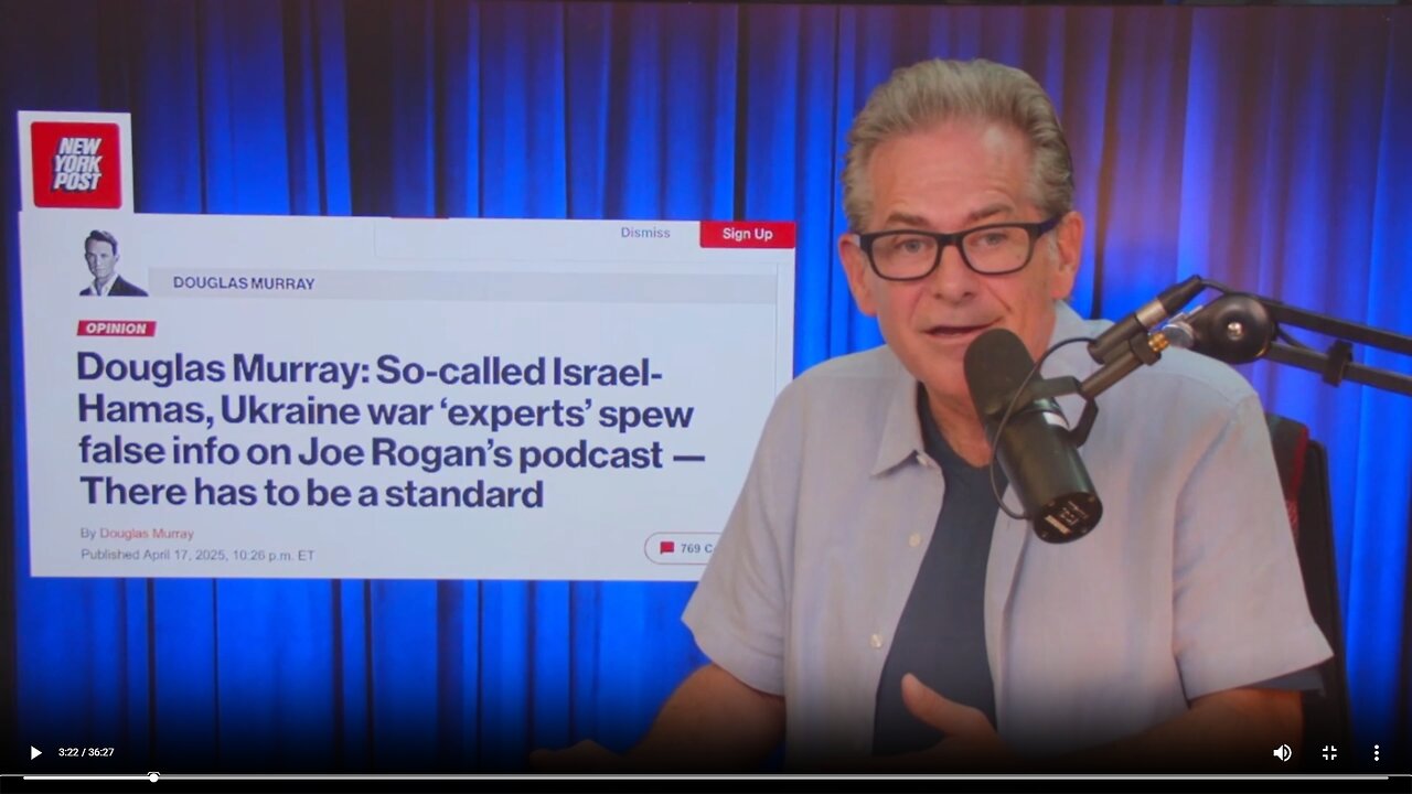 Douglas Murray thinks there needs to be a standard on the Joe Rogan show