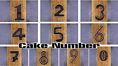 How To Cut A Cake Into Number 0-9 Cake Numbers Cutting Cake Tutorial Cake Numbers Decorating Ideas