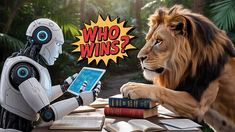 AI Robot vs. Lion - Epic Savanna Showdown! 🦁🤖