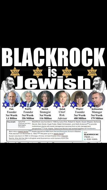 Who was invested in all those banks that got BAILOUTS back in 2008? Blackrock & their CEO Larry Fink