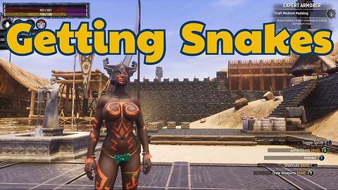 Conan Exiles beginners guide getting snakes busty boobs Breast Expansion huge tits