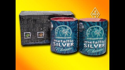 BKV - Metallic Silver Classic Silver, Double Box - 2X 13 Schots Vuurwerk Cakes