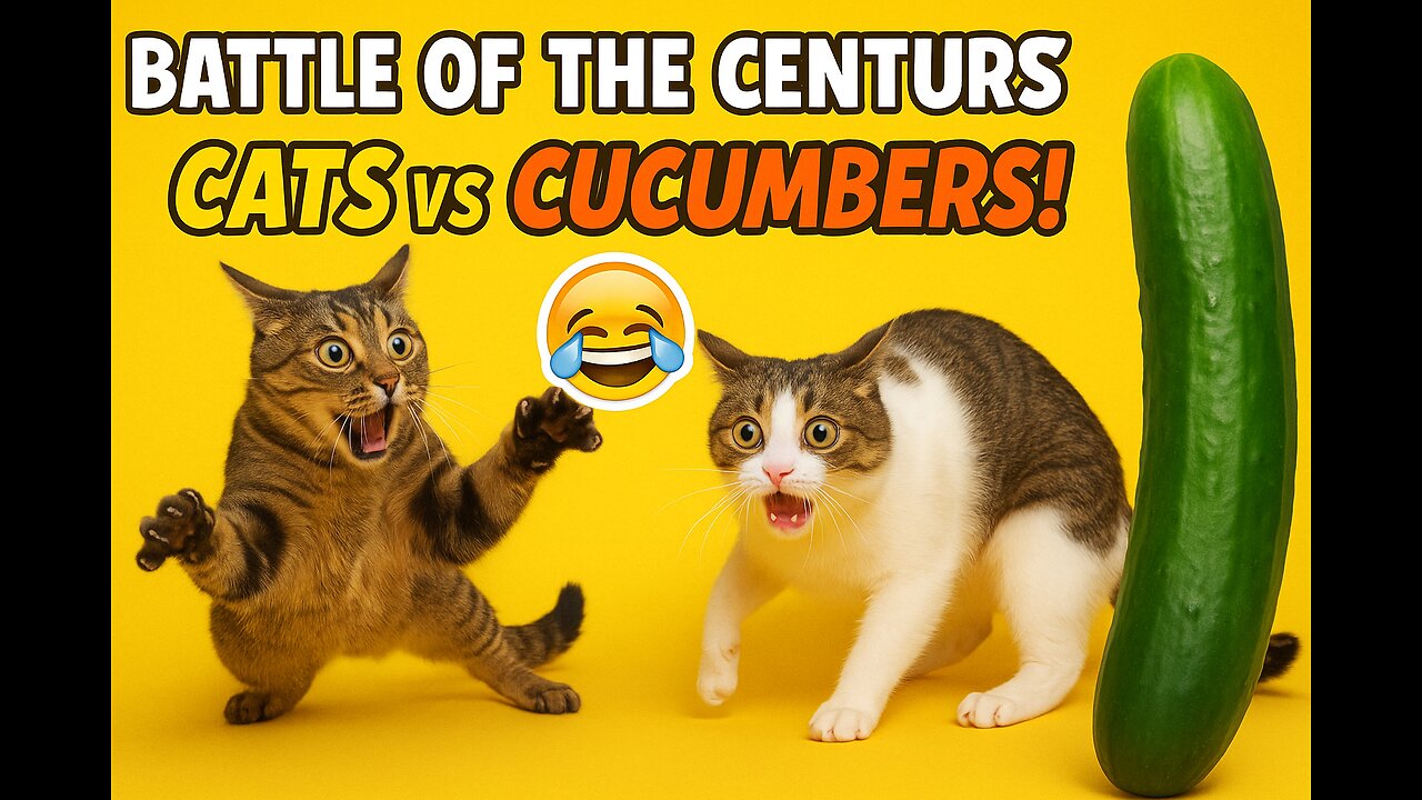BATTLE OF THE CENTURS 😂 CATS VAS CUCUMBERS😜😂