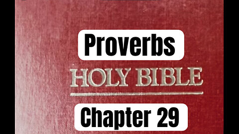Proverbs Chapter 29---Bible Reading