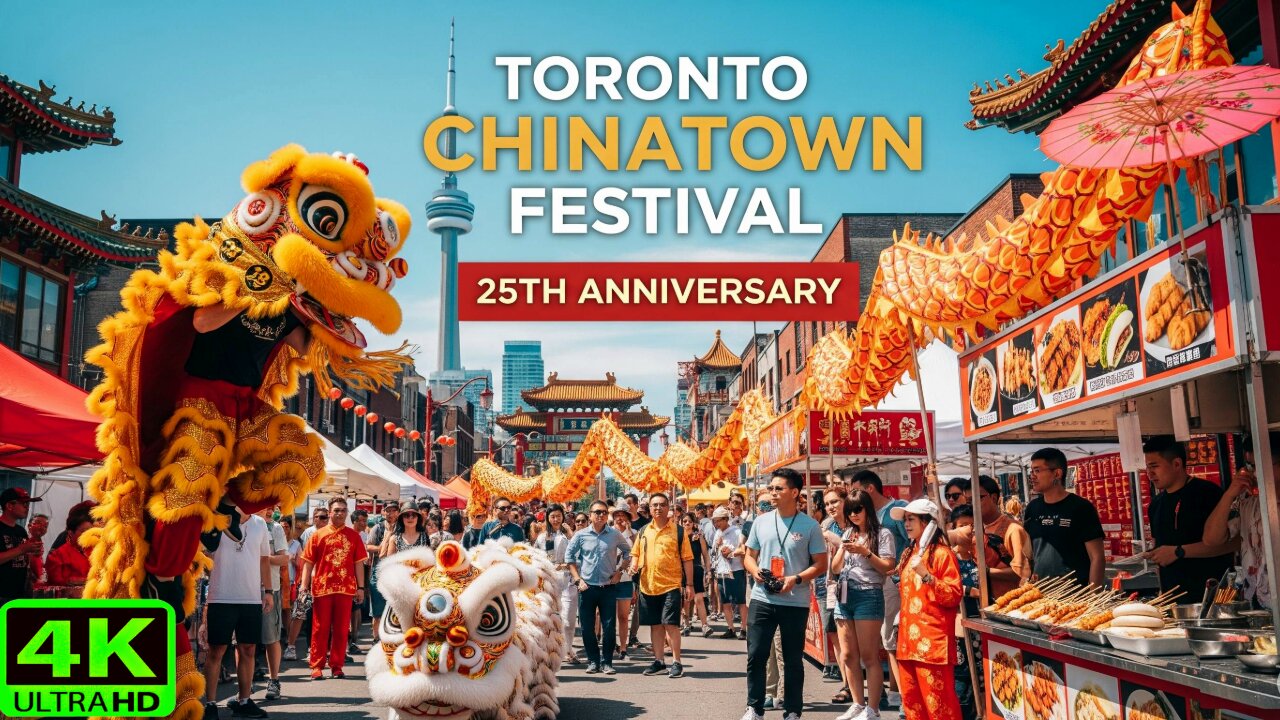 【4K】Chinatown celebration Downtown Toronto Canada 🇨🇦