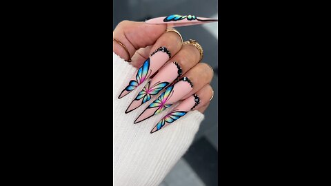 🦋 Colourful Butterfly Nails Art – Creative & Stunning Nail Design Tutorial 💅🌈
