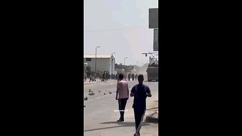 Deir al Balah, Gaza, today - Hamas took over the aid trucks!