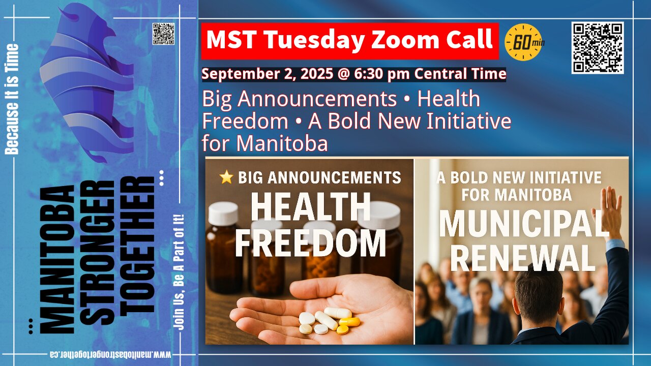 Big Announcements • Health Freedom • A Bold New Initiative for Manitoba