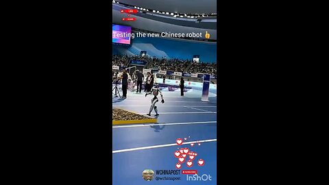 "Testing the new Chinese robot"