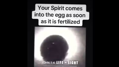 At the moment of conception a spark of LIGHT happens inside the body