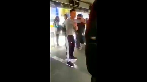 Knocked out in metro station