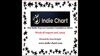 Indie Top 20 Country Countdown Show for August 2nd, 2025