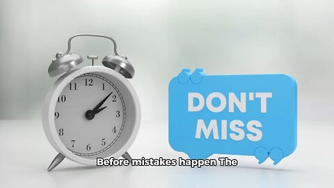 Before Mistakes Happen