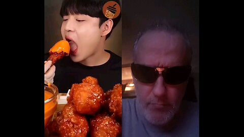 Asian ASMR Mukbang Cheesy Chicken Wings