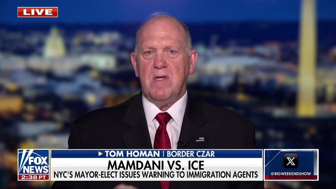 Border Czar to Mamdani: We're Going To Flood NYC With ICE Agents