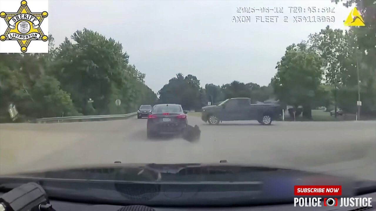 🚨 Stolen Subaru Chase Ends in Violent Rollover Crash | Police Bodycam