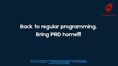 Back to regular programming
