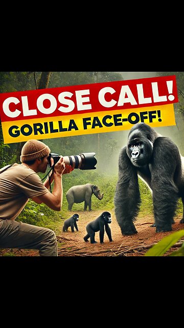 Face-to-Face with a Giant Gorilla! Photographer’s Brave Encounter 😱"