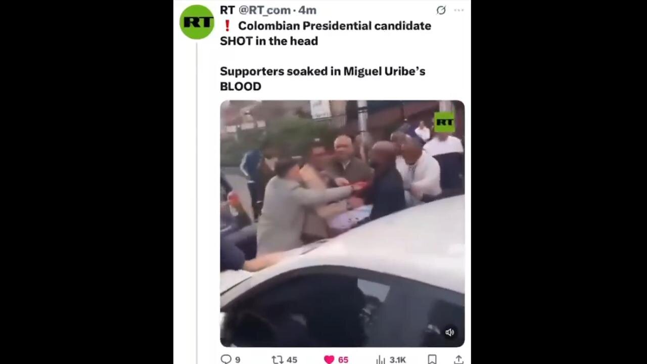 🔴 BREAKING: [GRAPHIC] Colombian Pres candidate Miguel Uribe Turbay SHOT in the head 6.07.25