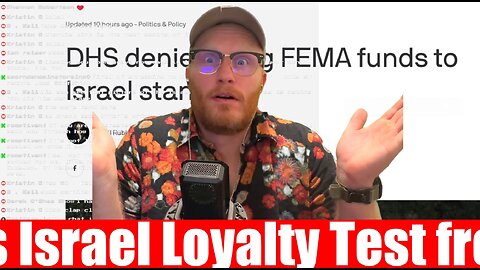 TRUMP admin reverses DISASTER FUNDS course LINKED to ISRAEL PLEDGE