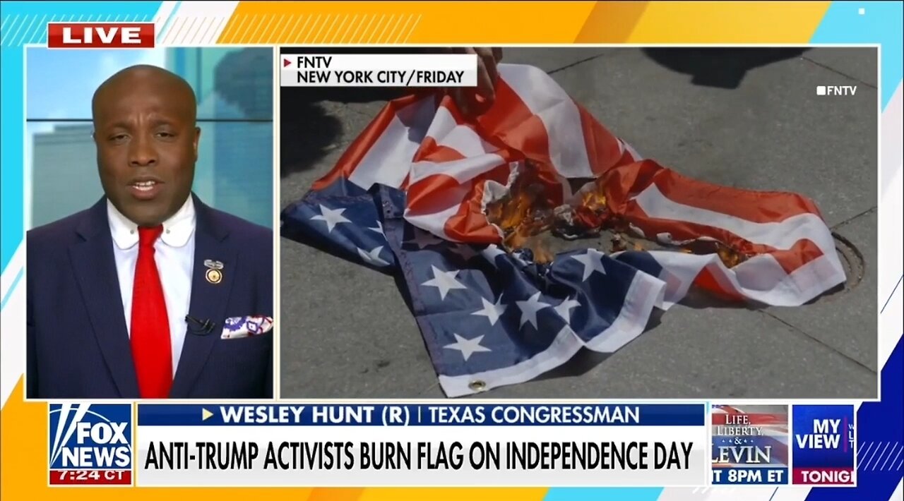 Rep Wesley Hunt Slams Flag Burners: Pack Up and Leave the Country!