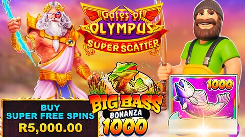 EPIC SESSION ON GATES OF OLYMPUS SUPER SCATTER AND BIG BASS BONANZA 1000!