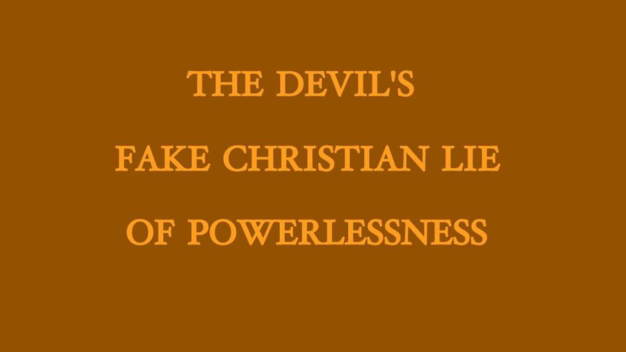 Infowars Archives: The Devil's Lie That Christians Cannot & Should Not Effect Change
