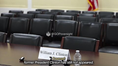 EXCLUSIVE FOOTAGE: Watch Bill Clinton's empty-chair deposition after he refused to appear - Contempt coming. 1.13.26