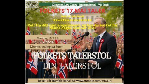 19.5.25: 17.mai taler fra det Norske Folk