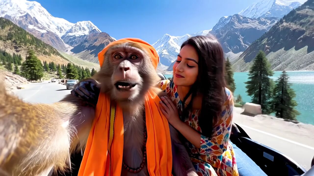 monkey vlogging in sakrdu
