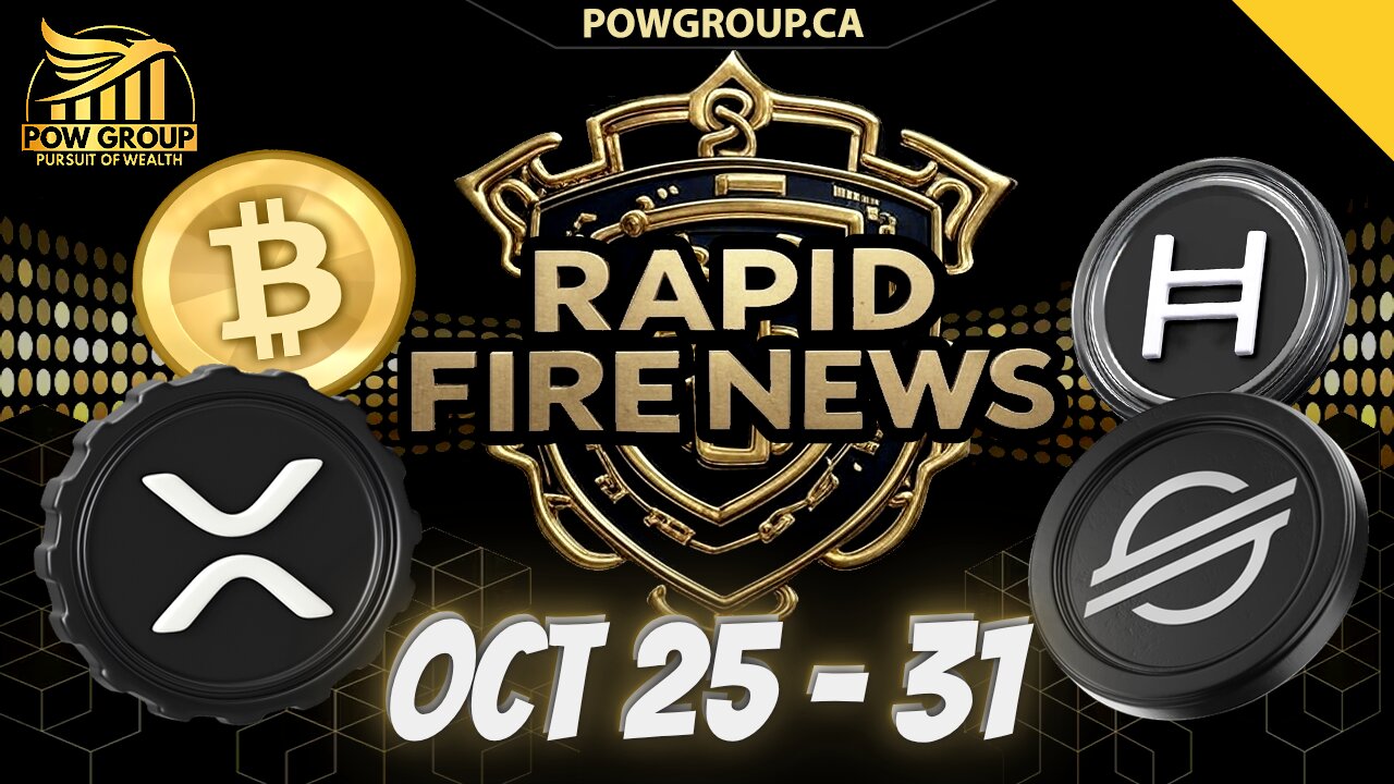 Crypto News Weekly Recap & Rapid Fire Updates (October 25 - 31, 2025)