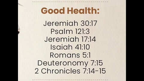 Good Health Tips From God! ❤️