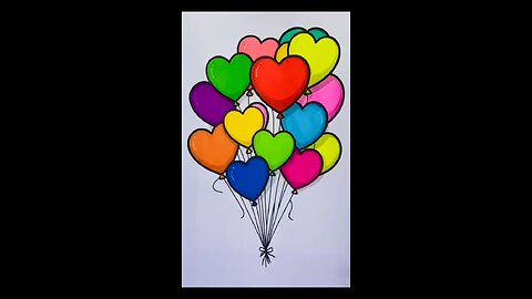 Heart sketch colouring