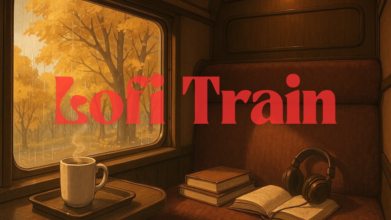 Rainy Train Ride 🍁 | Chill Lofi Beats for Reading & Relaxing in Autumn